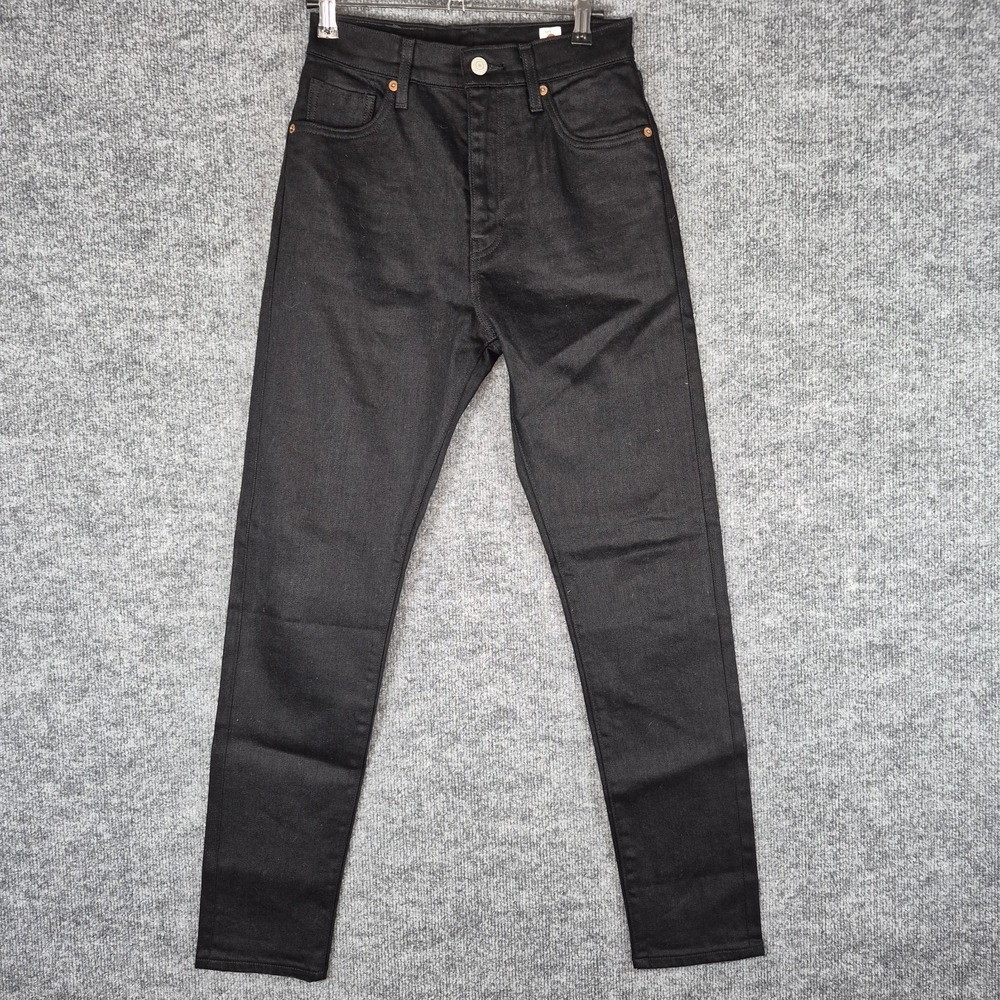 Levis Jeans Womens 25x29 Black High Rise Slim Japanese Selvedge‎ Denim